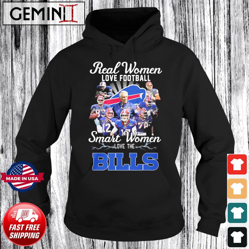 Real men love football smart men love the Buffalo Bills signatures shirt,  hoodie, sweater, long sleeve and tank top