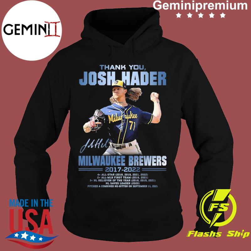 Josh Hader Milwaukee Brewers 2017-2022 Thank You For The Memories Signature  shirt, hoodie, sweater, long sleeve and tank top