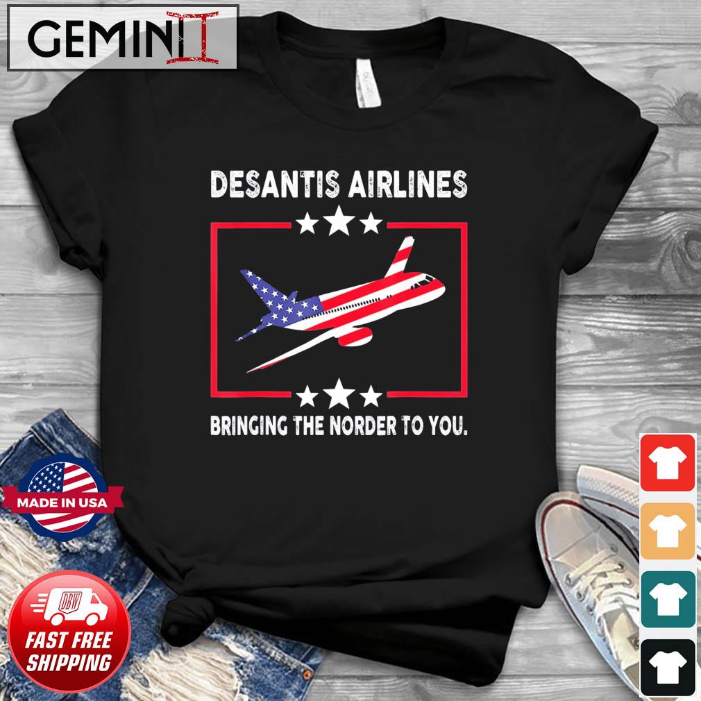 DeSantis Airlines Political Meme Us Flag T-Shirt