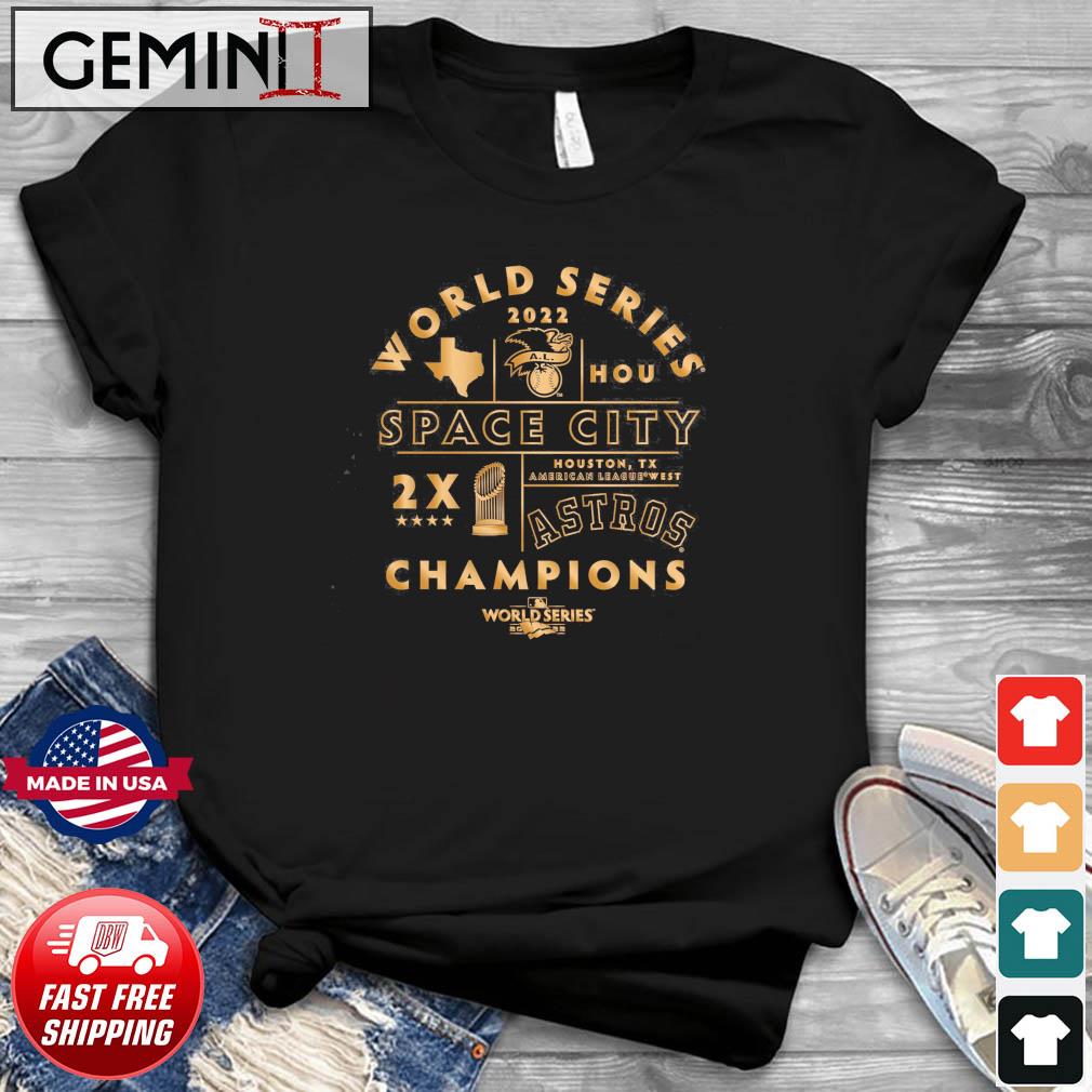 Houston Astros Space City Two-Time World Series Champions Shirt