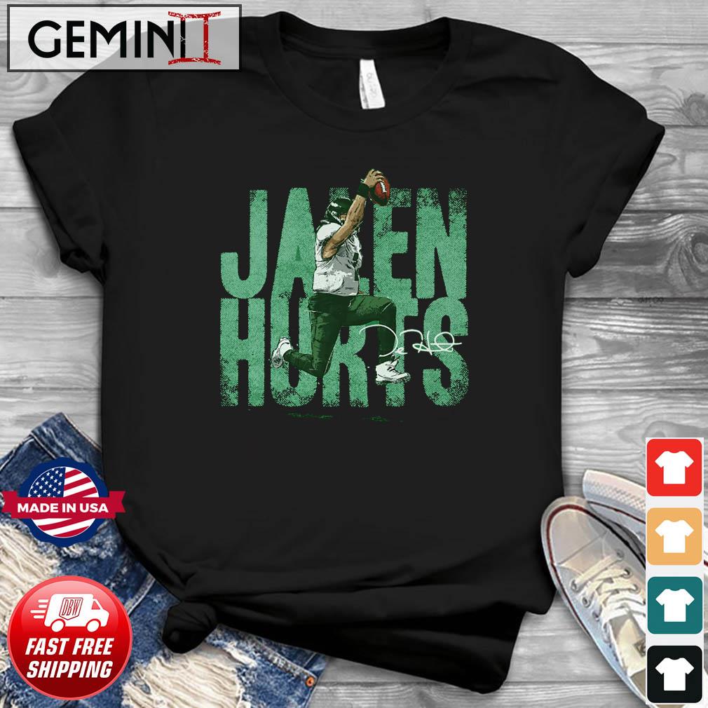 Jalen Hurts Philadelphia Eagles TD Hop Bold Signature shirt