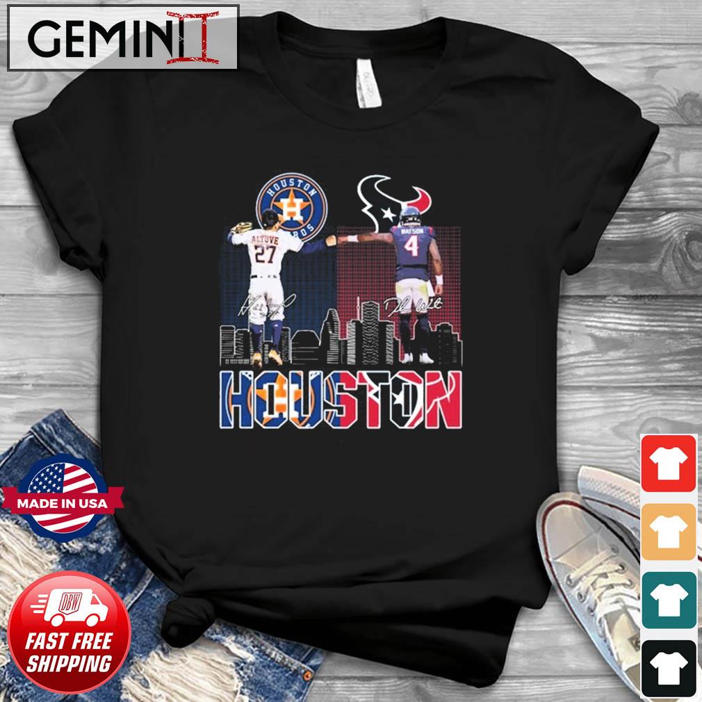 Jose Altuve And Deshaun Watson Houston City Sports Signatures Shirt