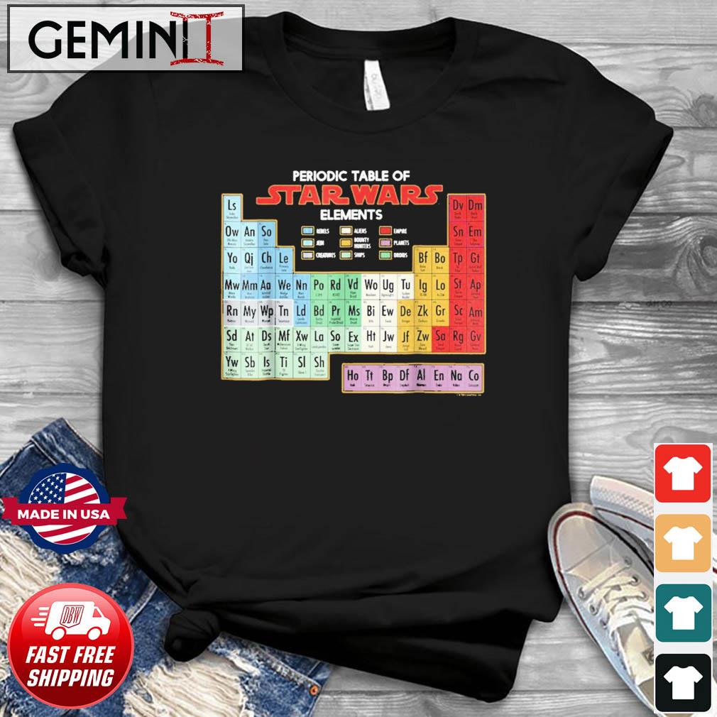 Periodic Table Of Star Wars Elements Shirt