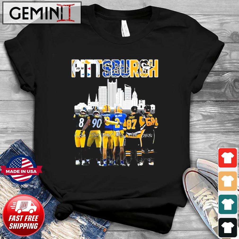 Pittsburgh City Sports Pittsburgh Steeler Pittsburgh Panthers And Pittsburgh Penguins Signatures Shirt