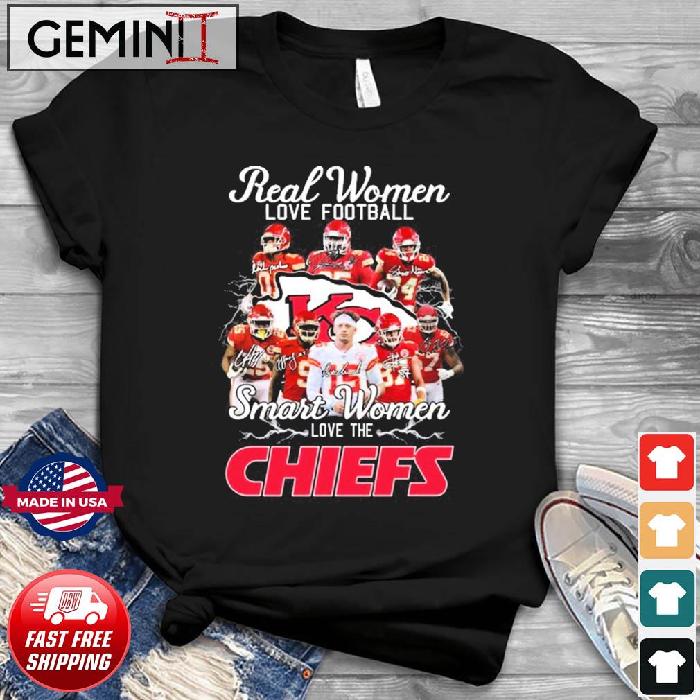 Real Women Love Chiefs NFL Football Team Signatures Shirt