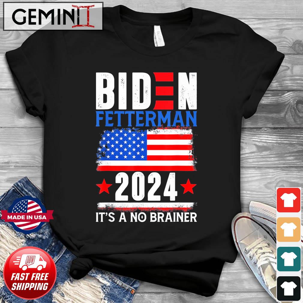 Retro Biden Fetterman 2024 It’s A No Brainer Political T-Shirt