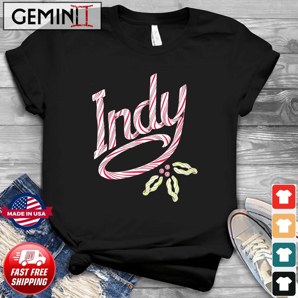 Visit Indy Candy Cane Christmas Shirt