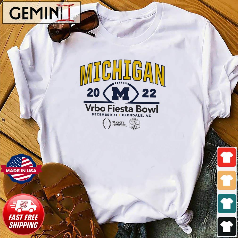2022 CFP Semifinal Vrbo Fiesta Bowl Michigan Team Logo Shirt