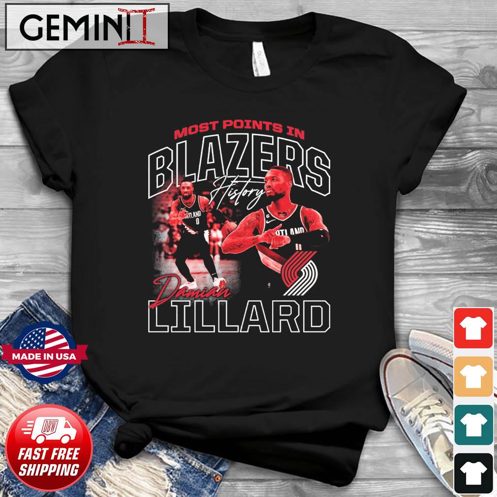 Damian Lillard Portland Trail Blazers Franchise All-Time Scoring Leader T-Shirt