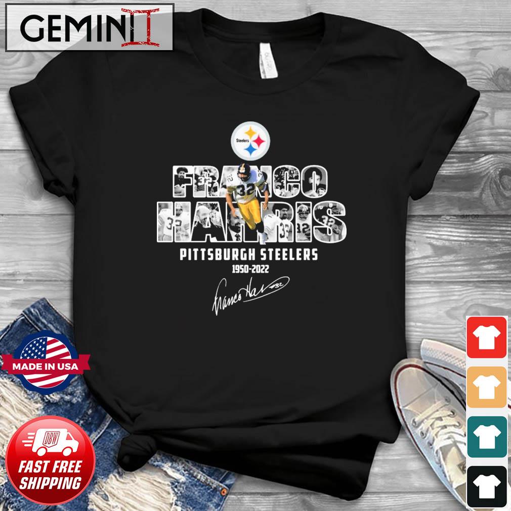 Franco Harris Pittsburgh Steelers 1950-2022 Signatures Shirt