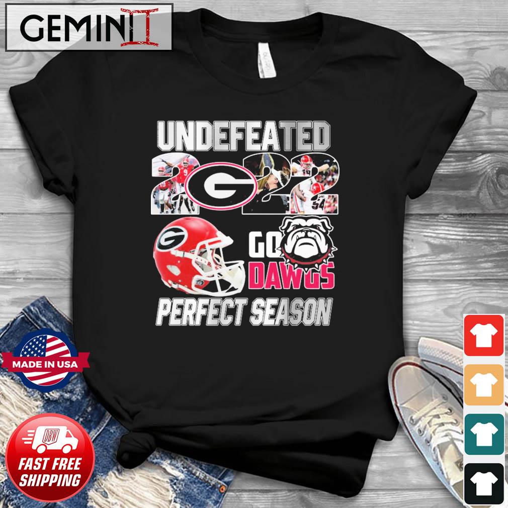 Georgia Bulldogs Undefeated 2022 Go Dawgs Perfect Season Shirt