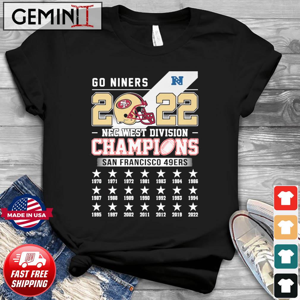 San Francisco 49ers team 2022 NFC west Champions 1970-2022