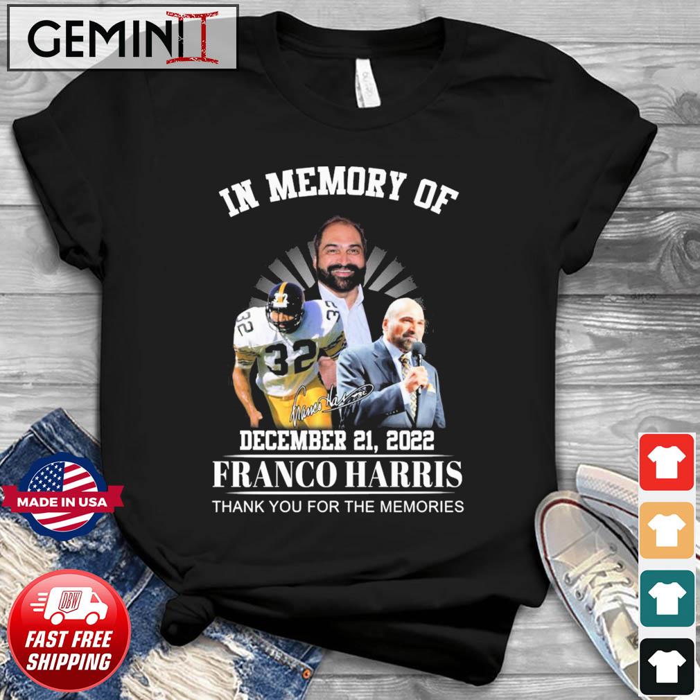 In Memory Of December 21, 2022 Franco Harris 50 Year Immaculate Shirt