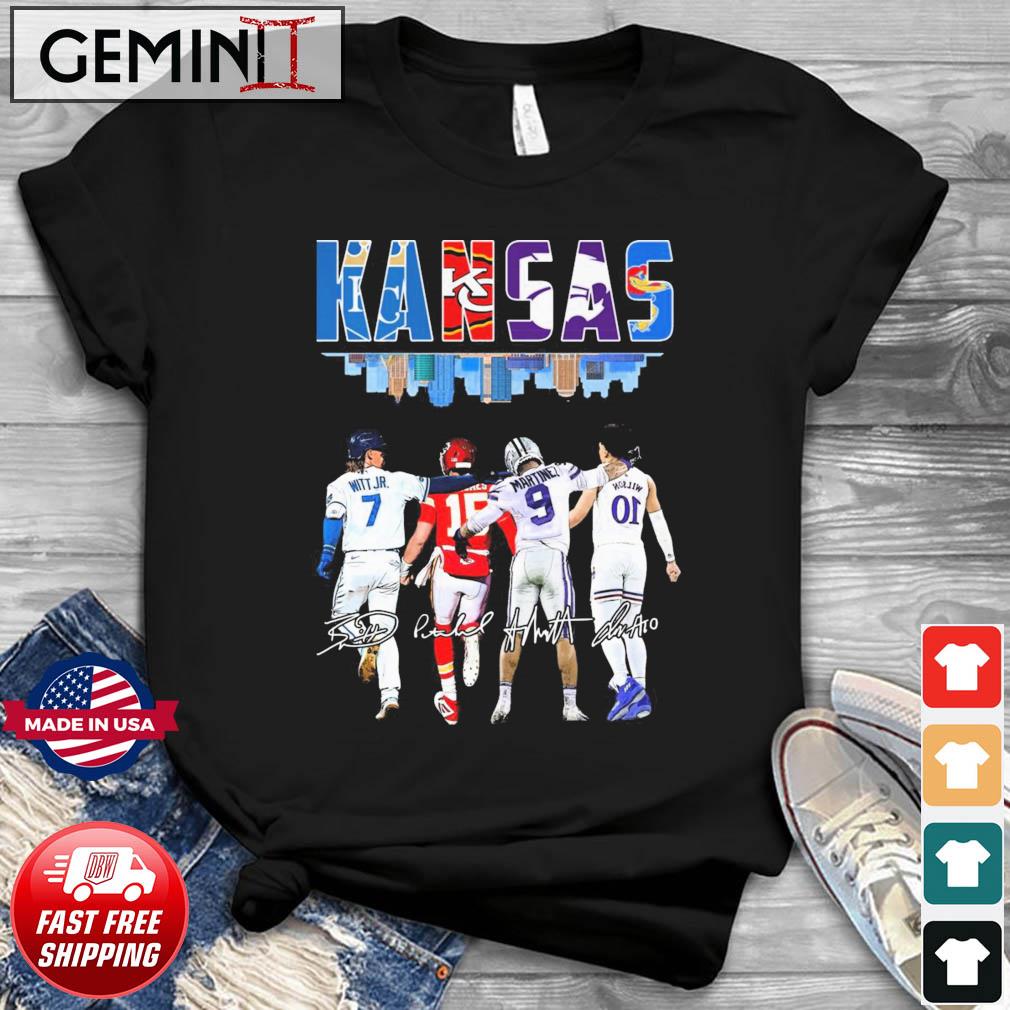 Kansas Sports Witt Jr Mahomes Martinez And Jalen Wilson Signatures Shirt