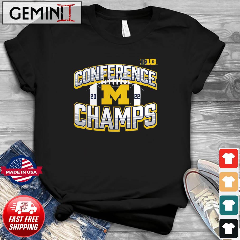 Michigan Wolverines 2022 Big Ten Football Conference Champions Icon Bold T-Shirt