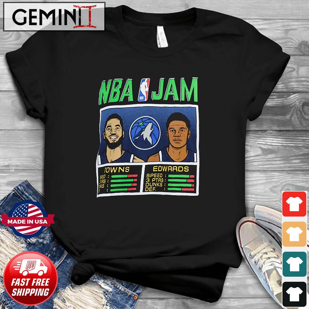 NBA Jam Minnesota Timberwolves Karl-Anthony Towns & Anthony Edwards Shirt