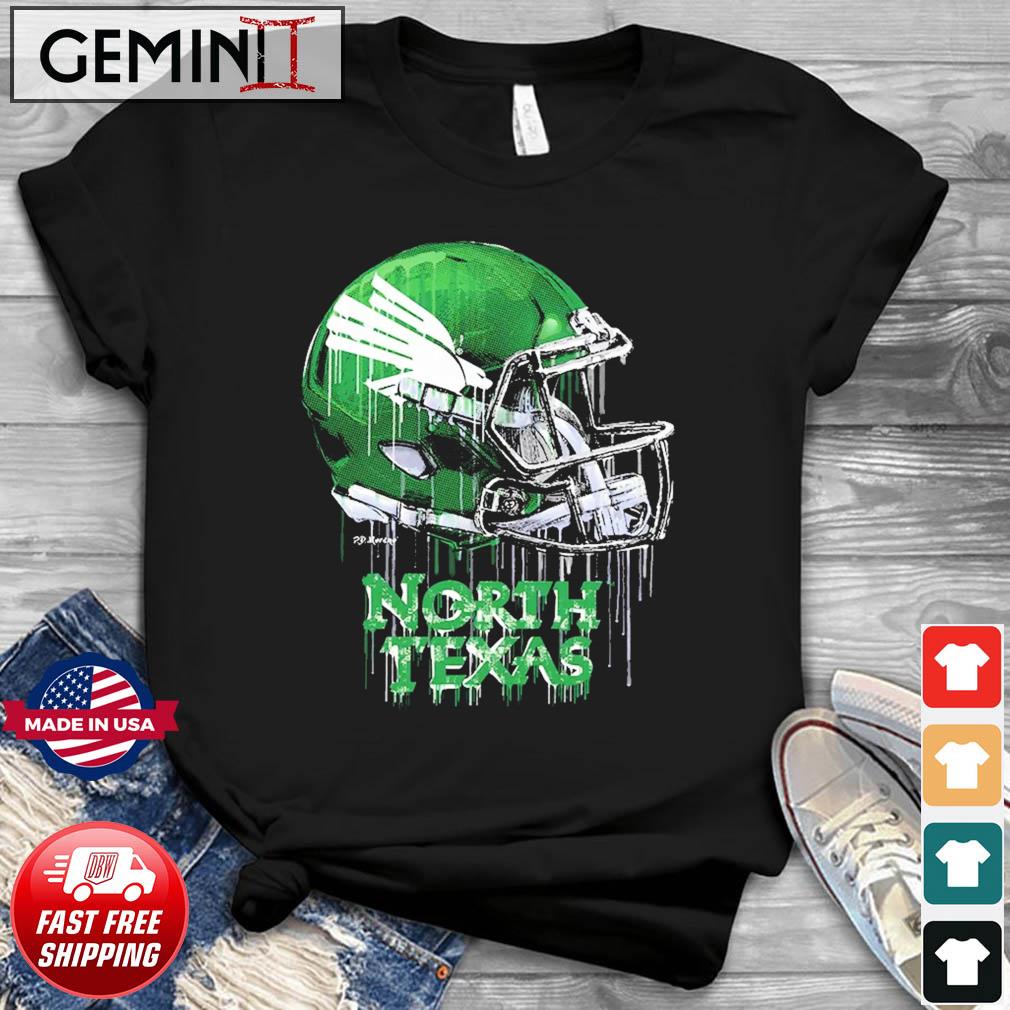 North Texas Mean Green Vintage Helmet Football Shirt