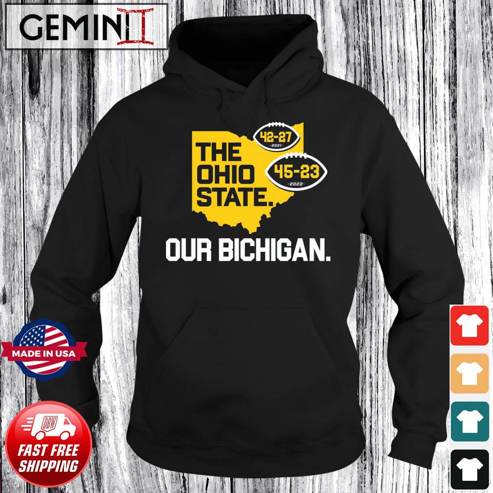 Our Bichigan The Ohio State OSU Score sweater, ladies v-neck and top