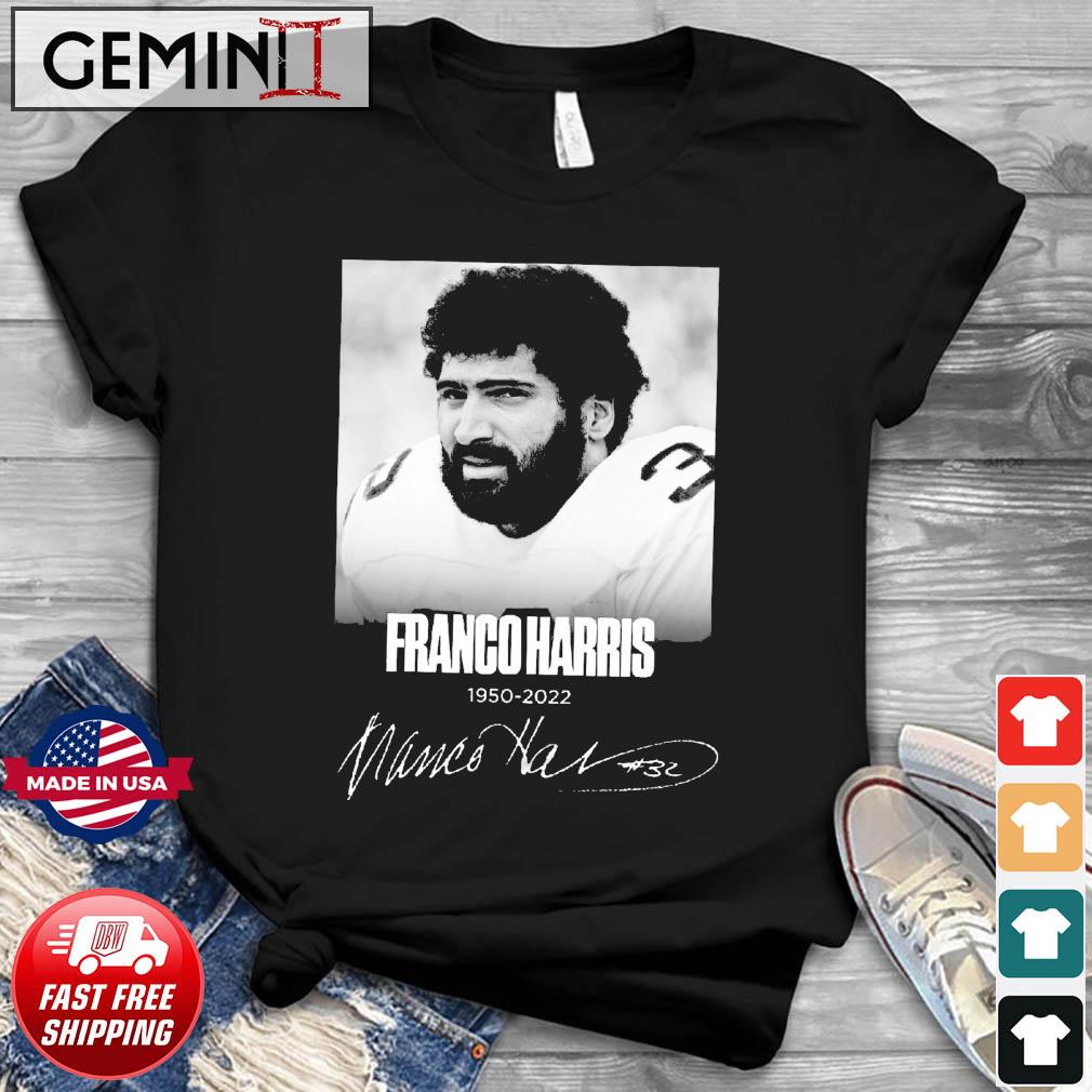 Rip Franco Harris 1950-2022 Signatures Shirt