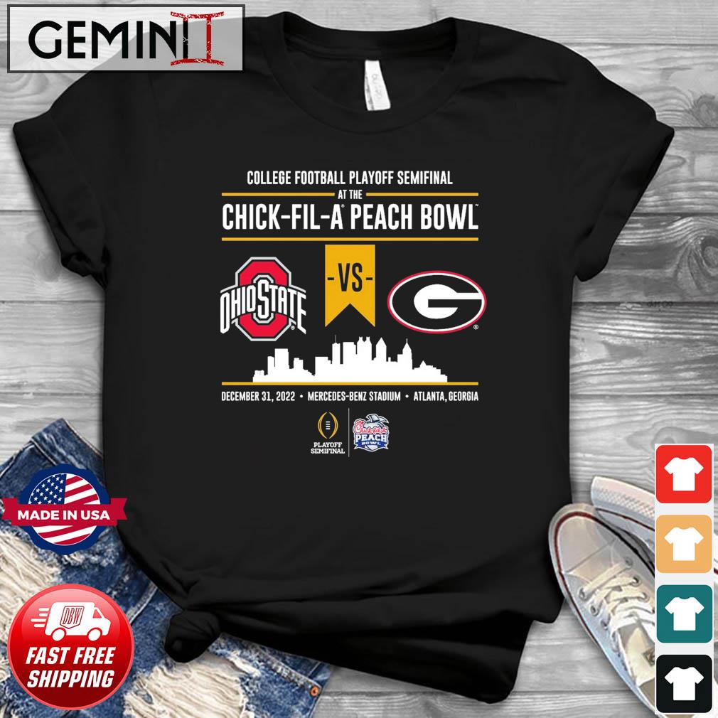 The CFP Peach Bowl Head to Head Ohio State Vs Georgia 2022 Shirt