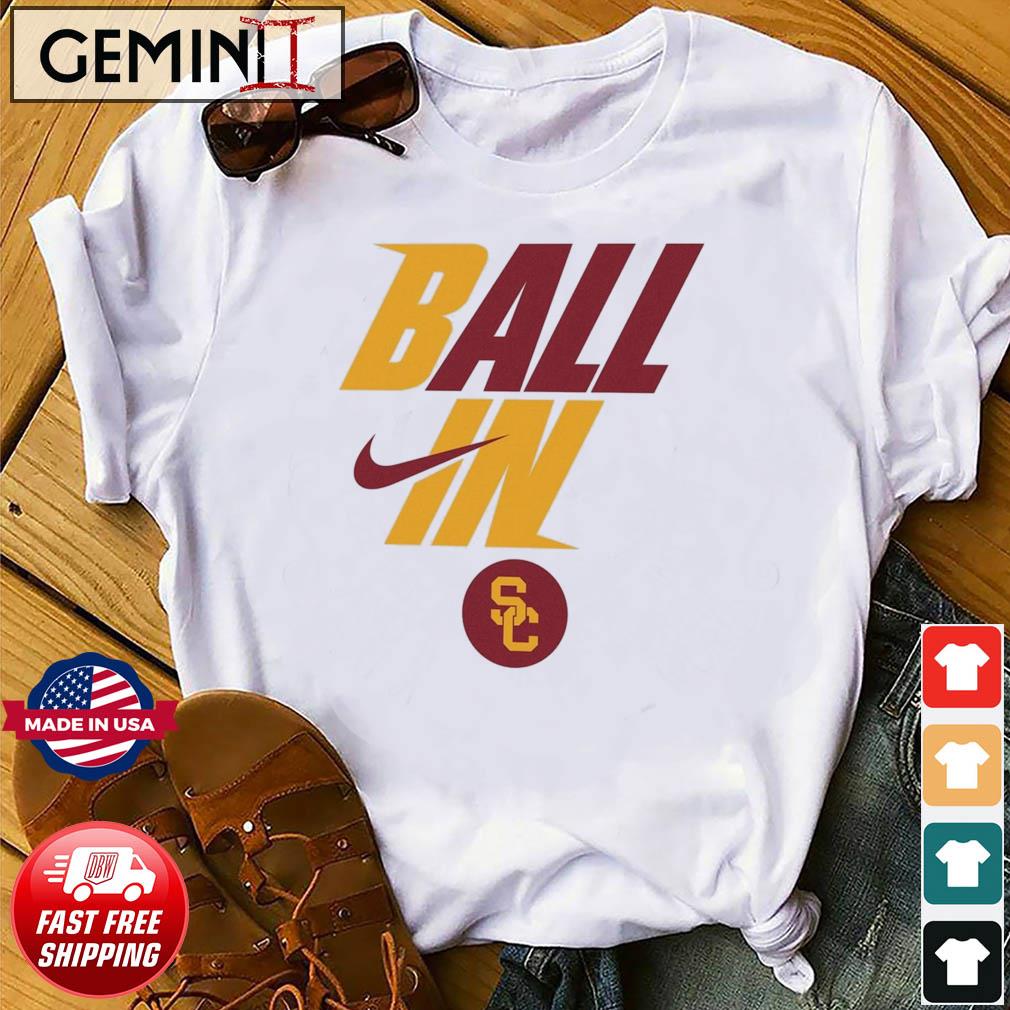 USC Trojans Nike 2022 Postseason Basketball BALL IN Shirt