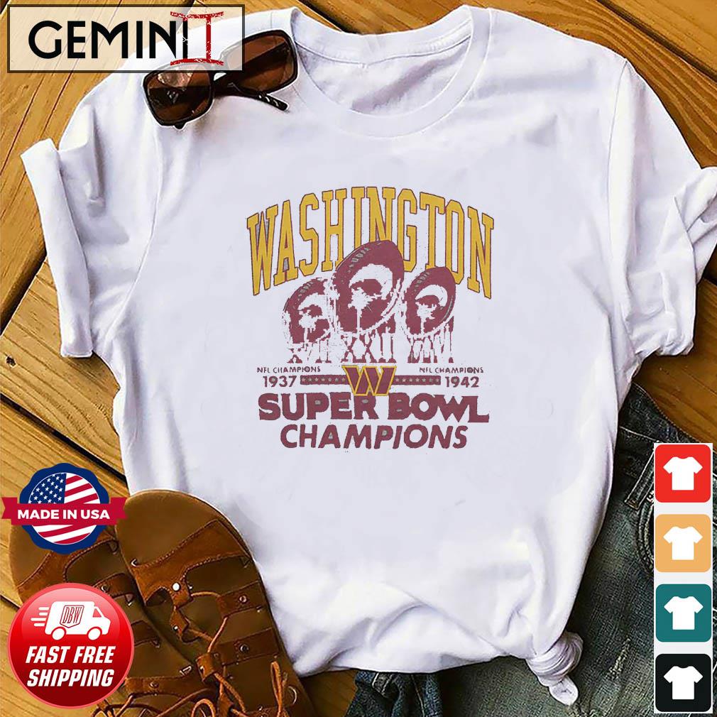 Washington 3 Time Super Bowl Champions Shirt
