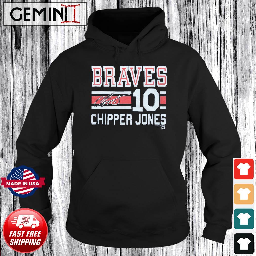 Braves Chipper Jones Signature Jersey s Hoodie