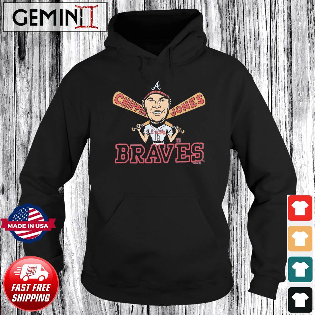 Chipper Jones Braves Caricature s Hoodie