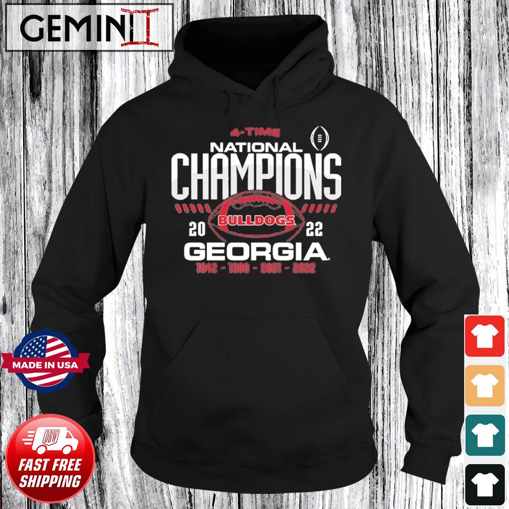 Georgia Bulldogs 4-Time College Football National Champions Shirt Hoodie