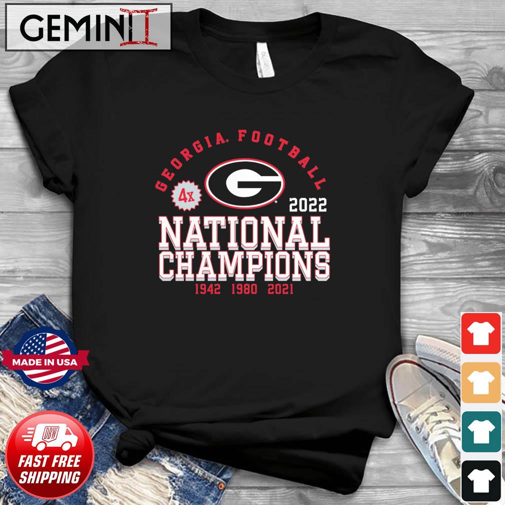 Georgia Bulldogs Four-Time College Football National Champions Shirt