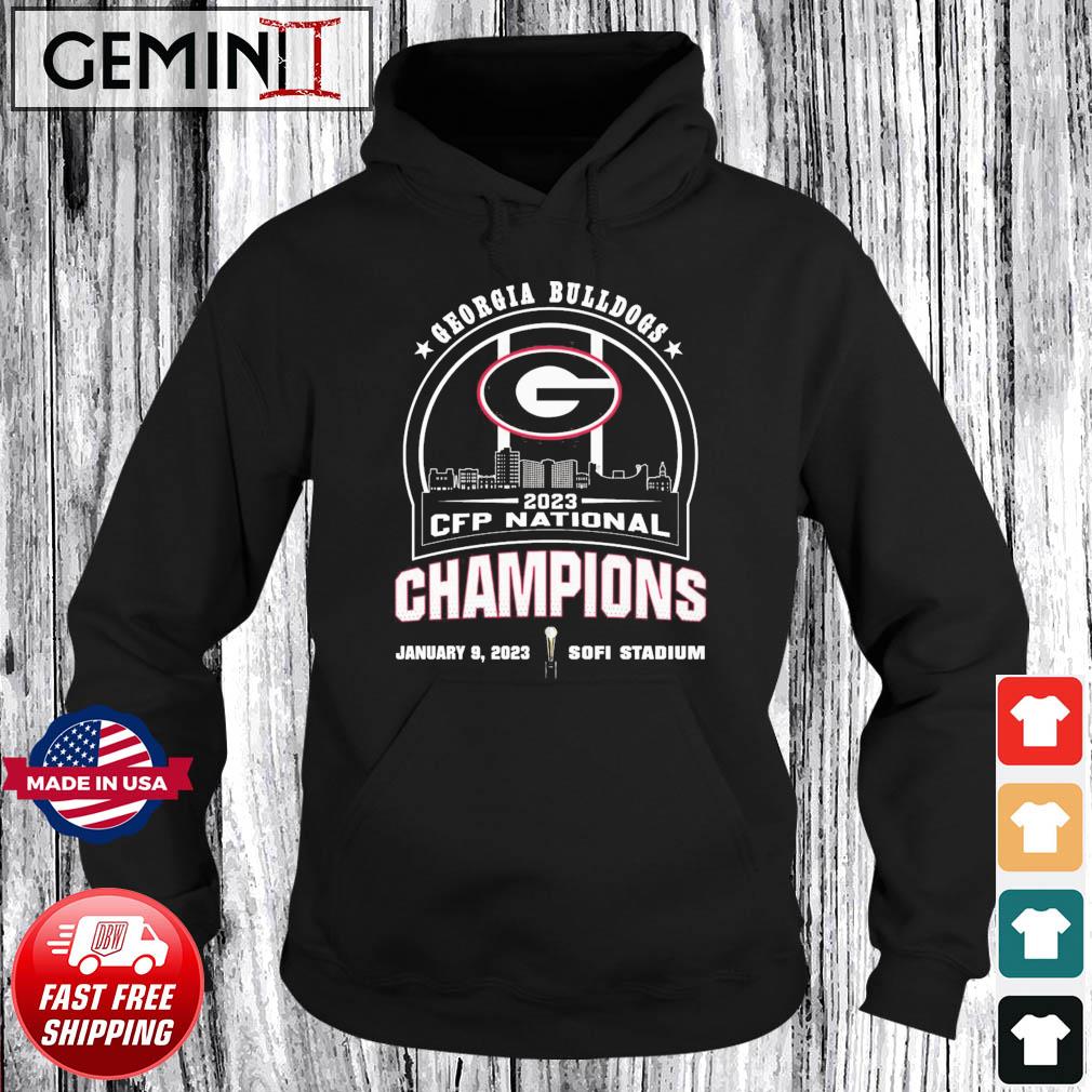 Georgia Bulldogs Skyline 2023 CFP National Champions Shirt Hoodie
