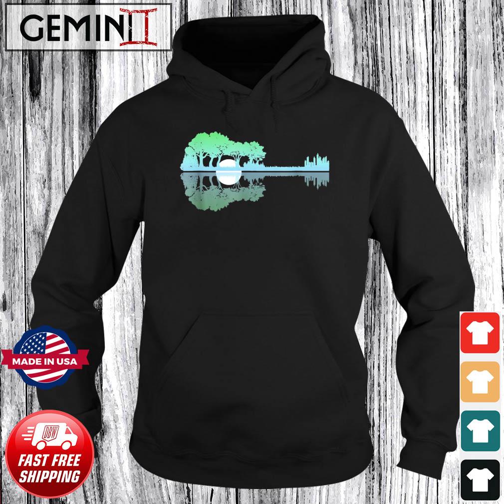 Guitar Lake Reflections Music and Guitar Lover Guitar T-Shirt Hoodie