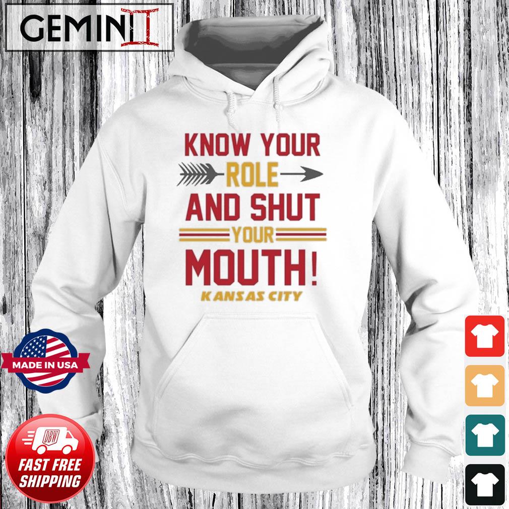 Kansas City Chiefs Know Your Roll and Shut Your Mouth Super Bowl LVII T- Shirt, hoodie, sweater, long sleeve and tank top