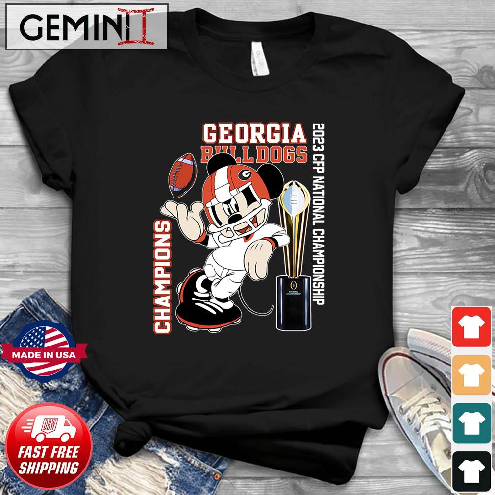 Mickey Mouse Georgia Bulldogs 2023 CFP National Championship Champions Shirt
