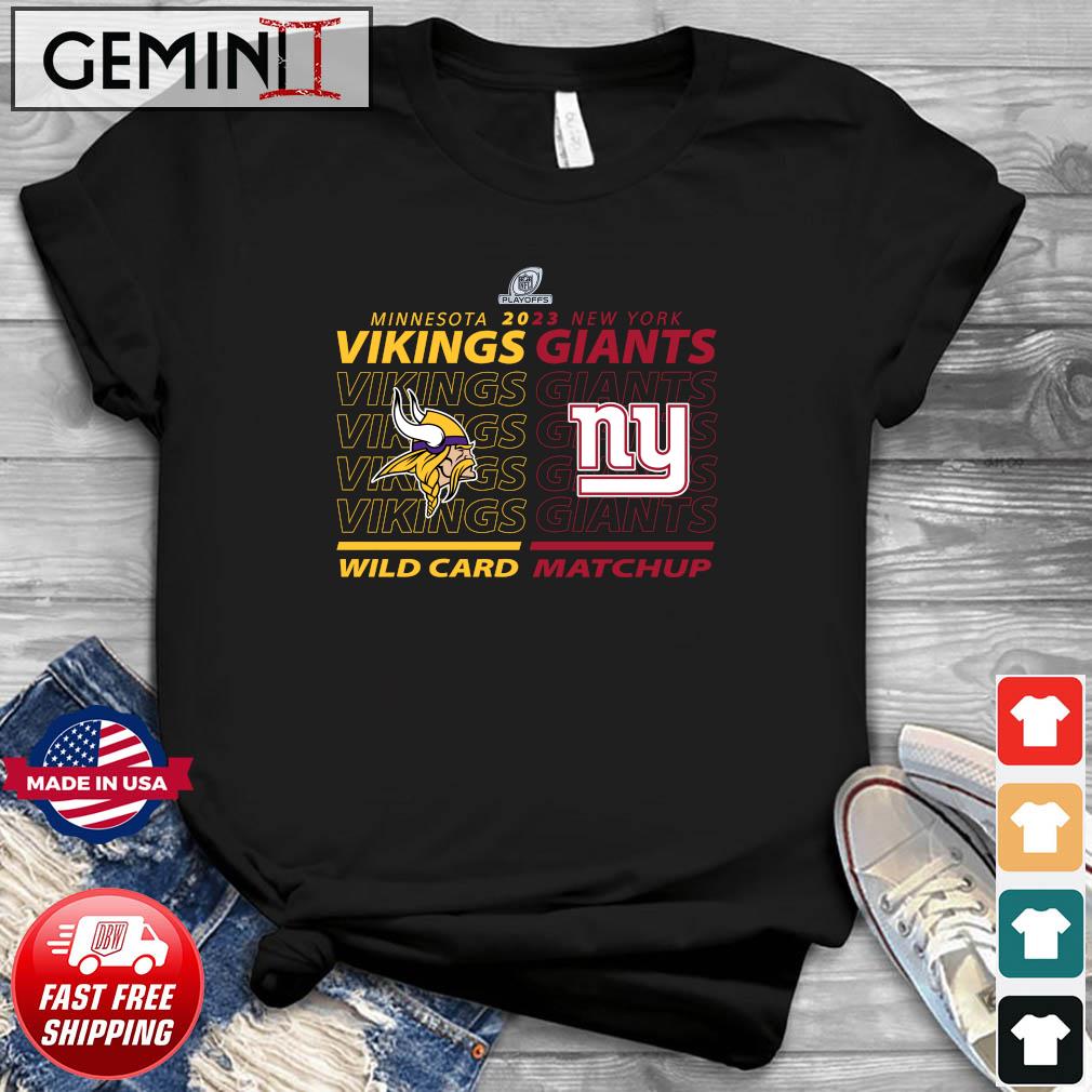 Minnesota Vikings vs New York Giants 2022-23 NFC Wild Card Matchup Shirt