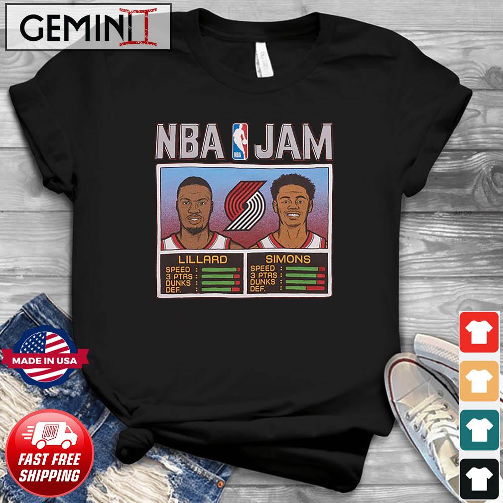 NBA Jam Blazers Lillard And Simons Shirt