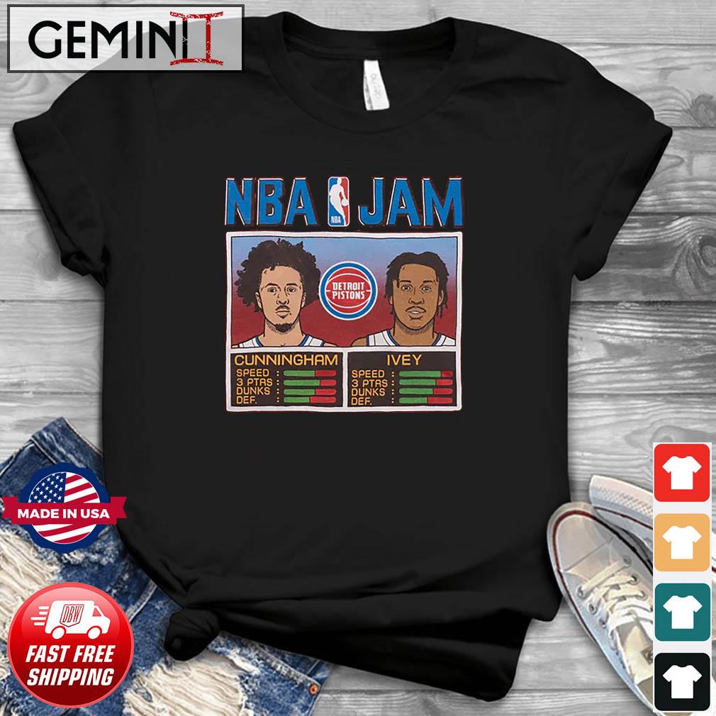 NBA Jam Pistons Cunningham And Ivey Shirt
