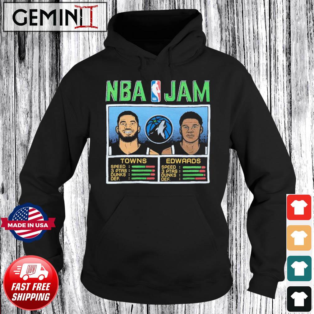 NBA Jam Timberwolves Towns And Edwards Shirt Hoodie