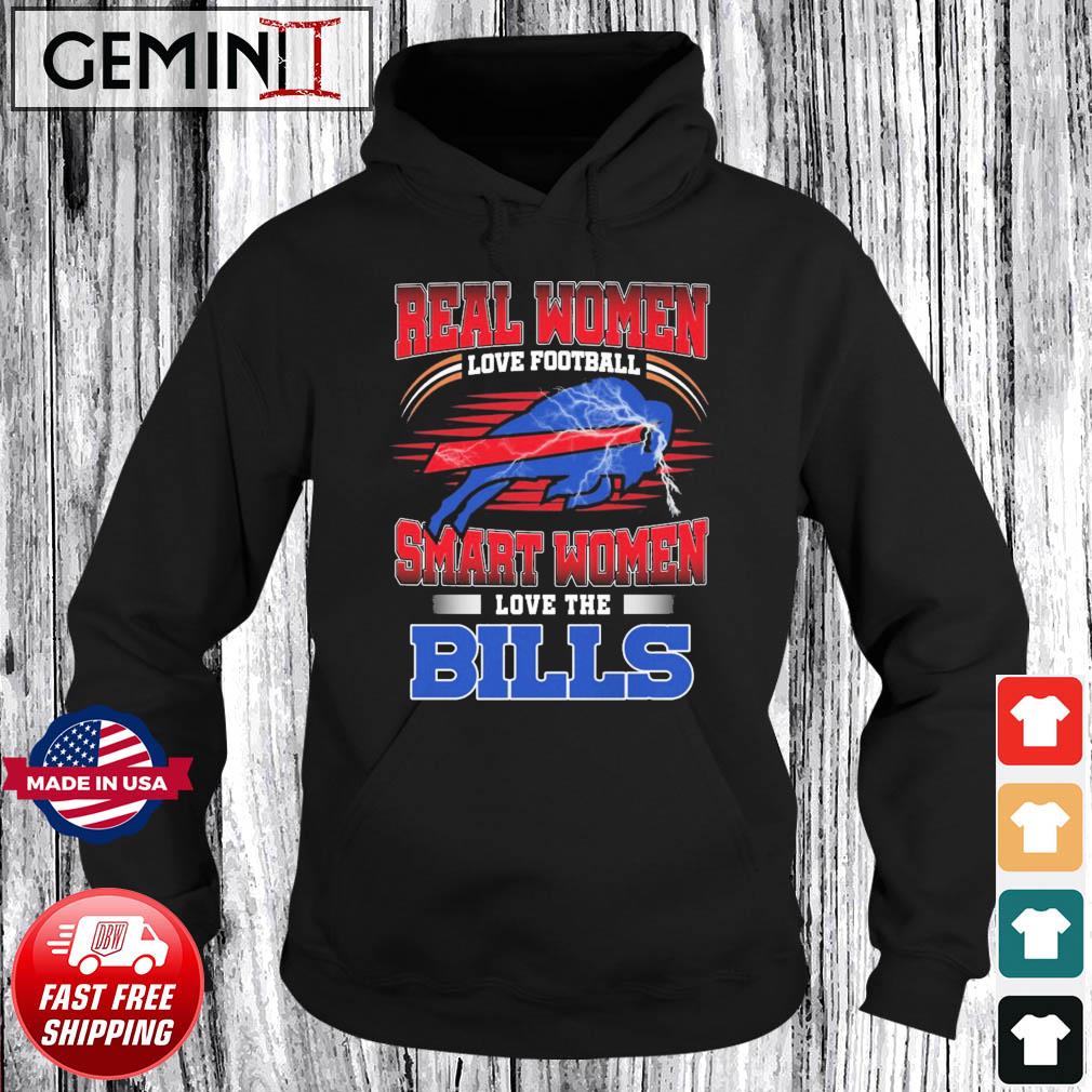 Real Women Love Football Smart Women Love The Bills Logo Signatures Shirt Hoodie