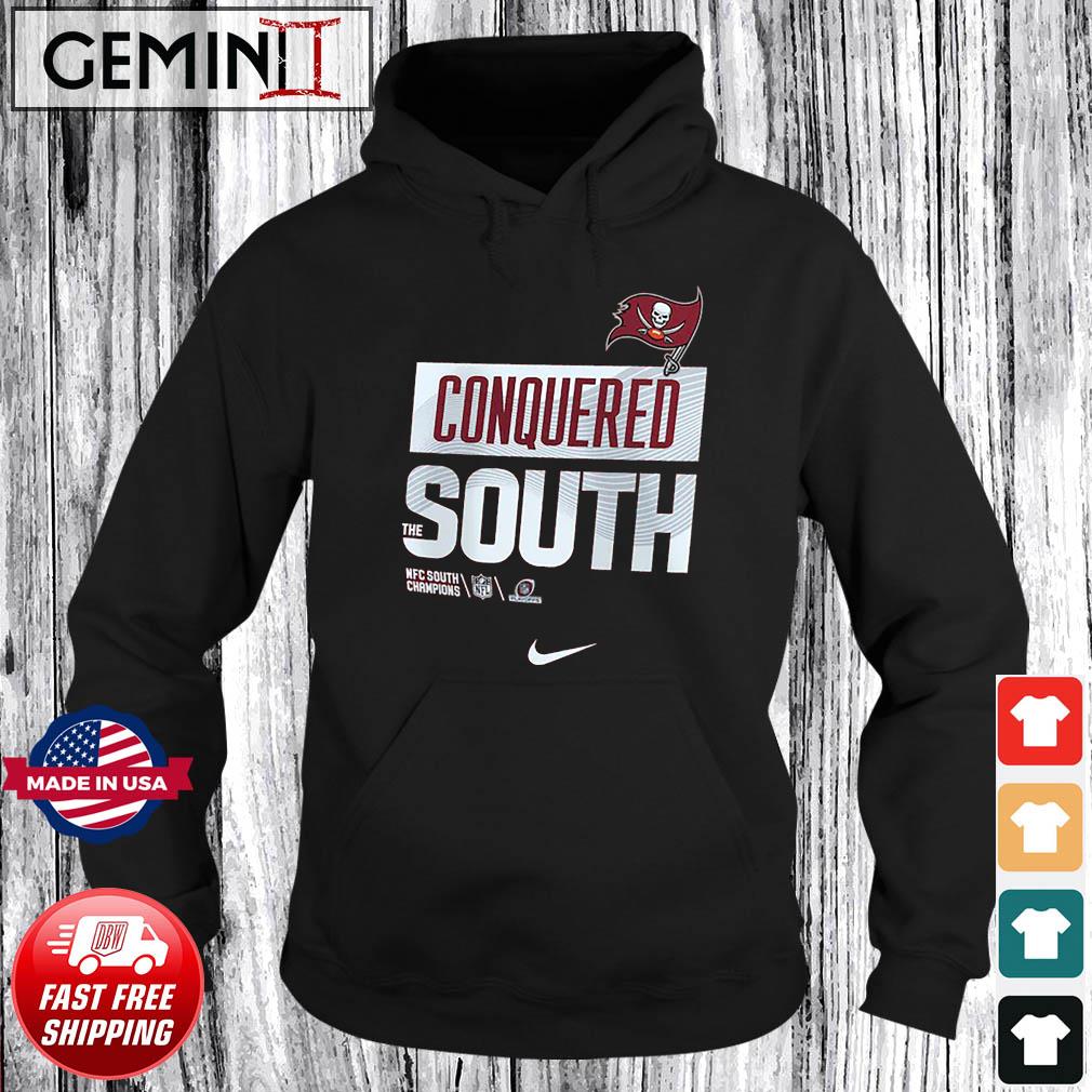 Official conquered the south NFC south champions tampa bay buccaneers  T-shirt, hoodie, sweater, long sleeve and tank top