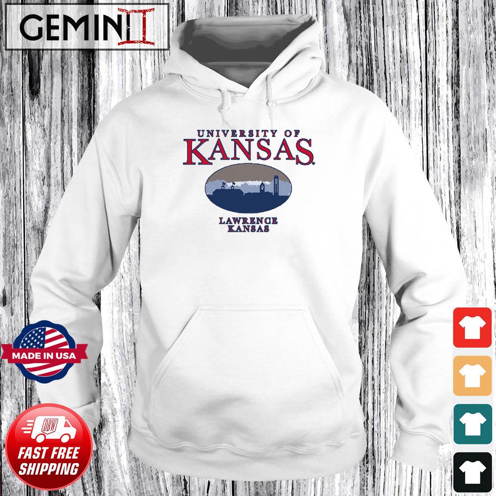 University Of Kansas Heritage Lawrence Kansas Skyline Shirt Hoodie