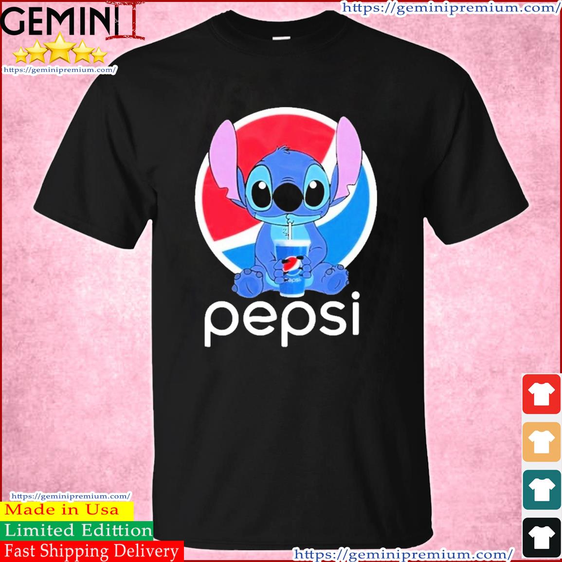 Baby Stitch Hug Pepsi Logo Shirt