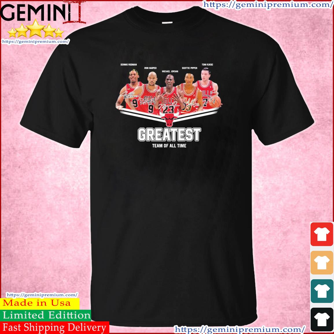 Chicago Bulls Greatest Team Of All Time Signatures Shirt