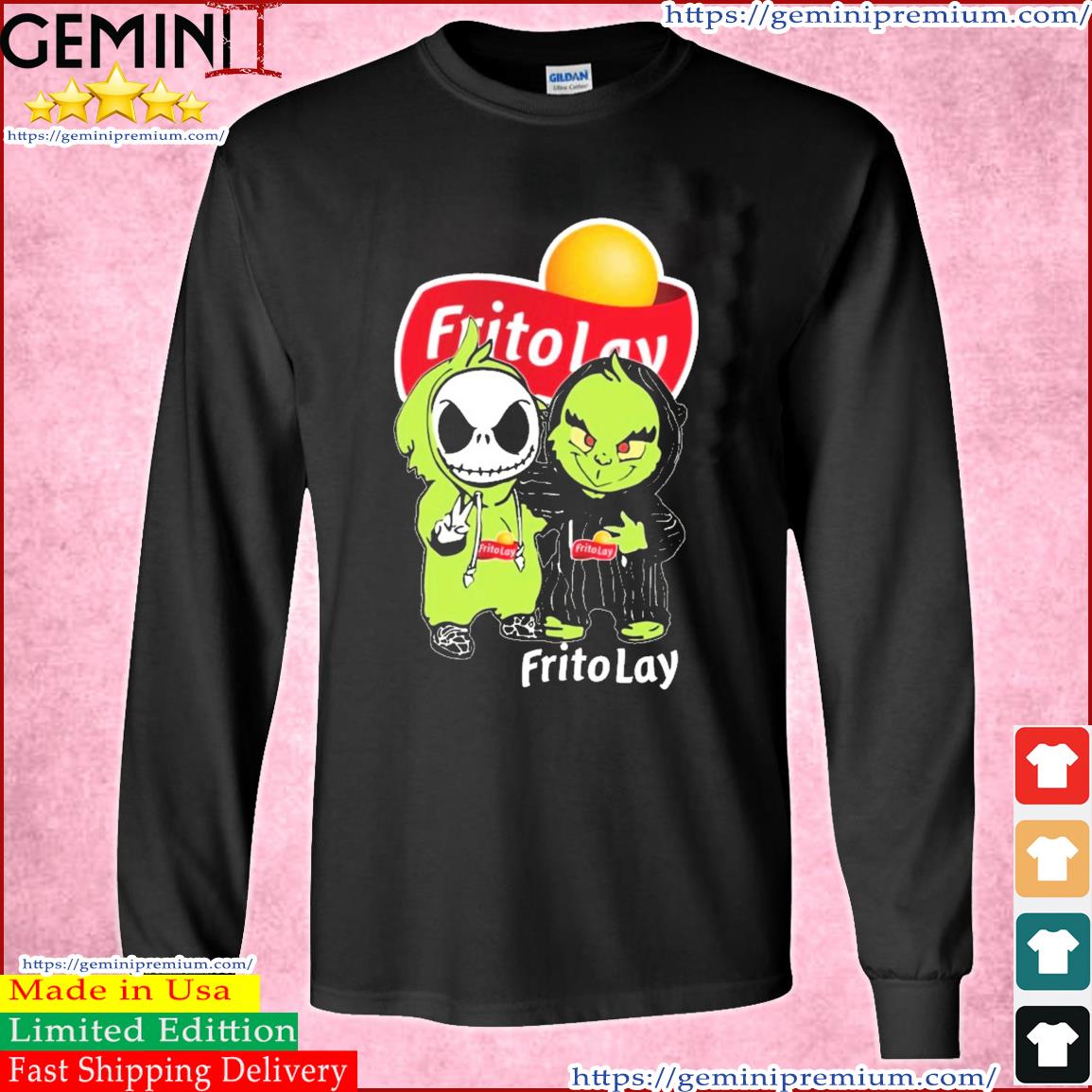 Grinch And Jack Skellington Frito Lay Logo Shirt Long Sleeve Tee