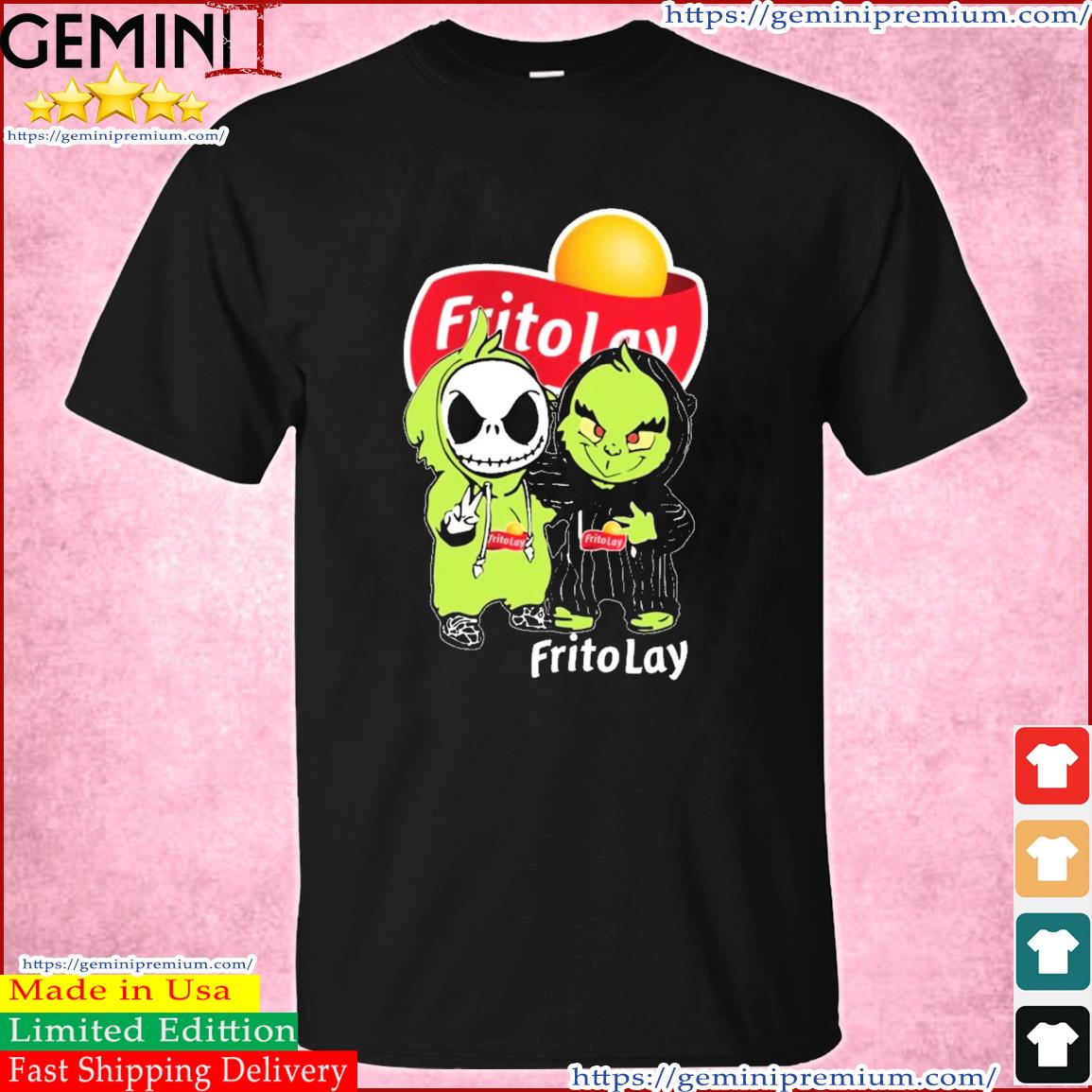 Grinch And Jack Skellington Frito Lay Logo Shirt