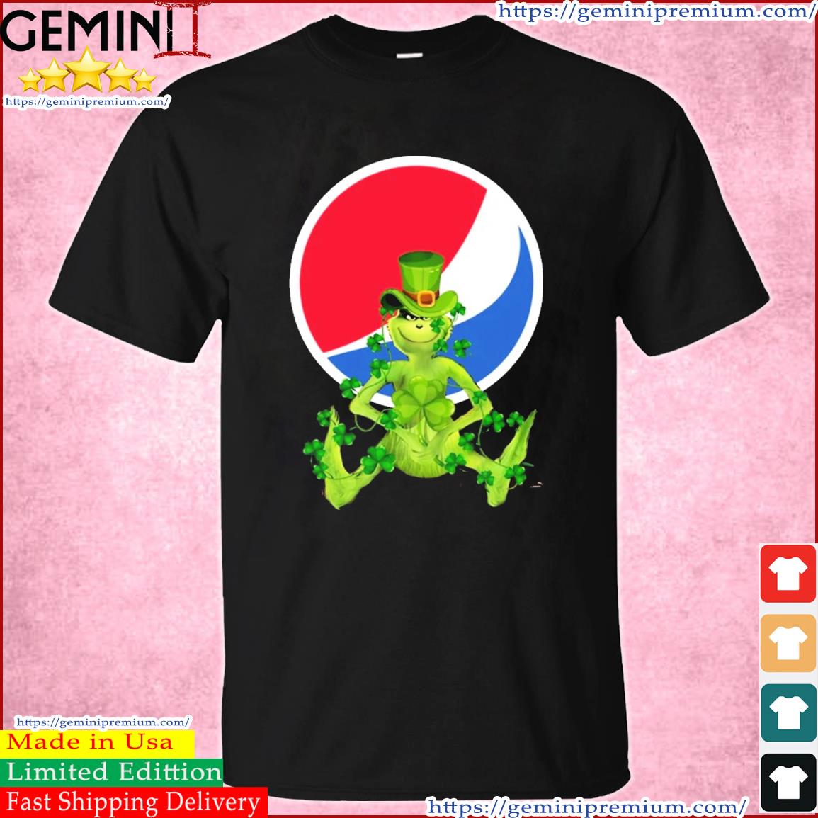 Grinch And Pepsi Logo St Patricks Day Shirt