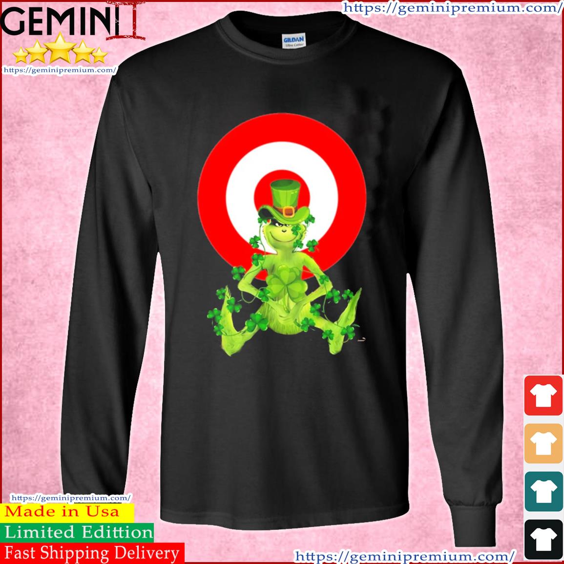 Grinch And Target Logo St Patrick's Day Shirt Long Sleeve Tee