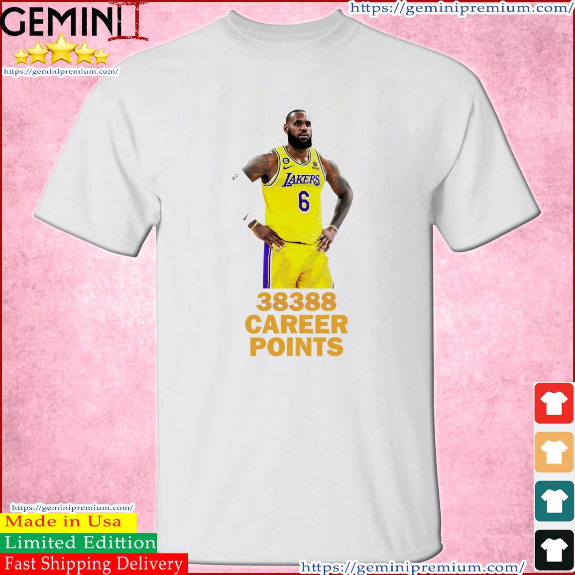 Lebron James Career Points Leader Los Angeles Basketball Shirt