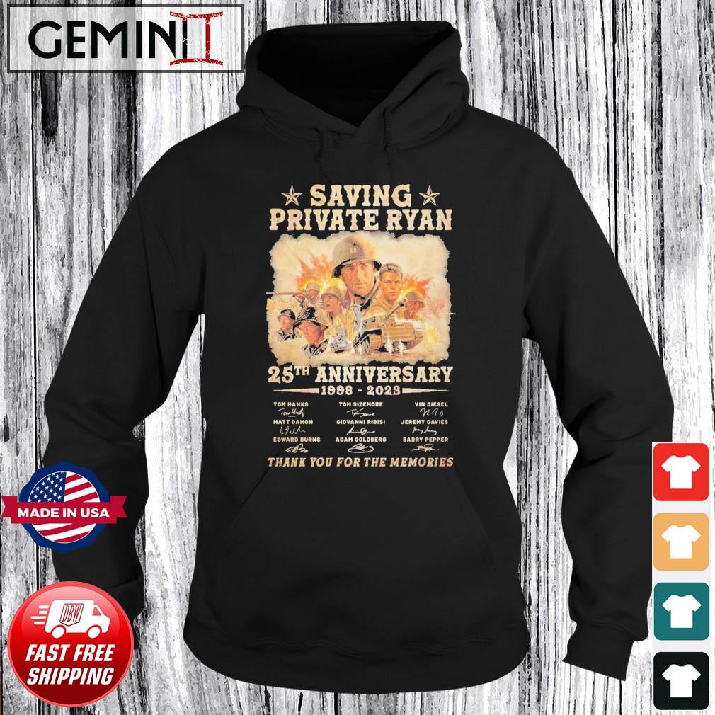 Saving Private Ryan 25th Anniversary 1998 – 2023 Thank You For The Memories Shirt Hoodie