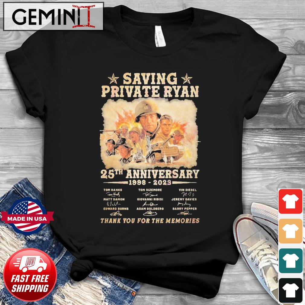 Saving Private Ryan 25th Anniversary 1998 – 2023 Thank You For The Memories Shirt
